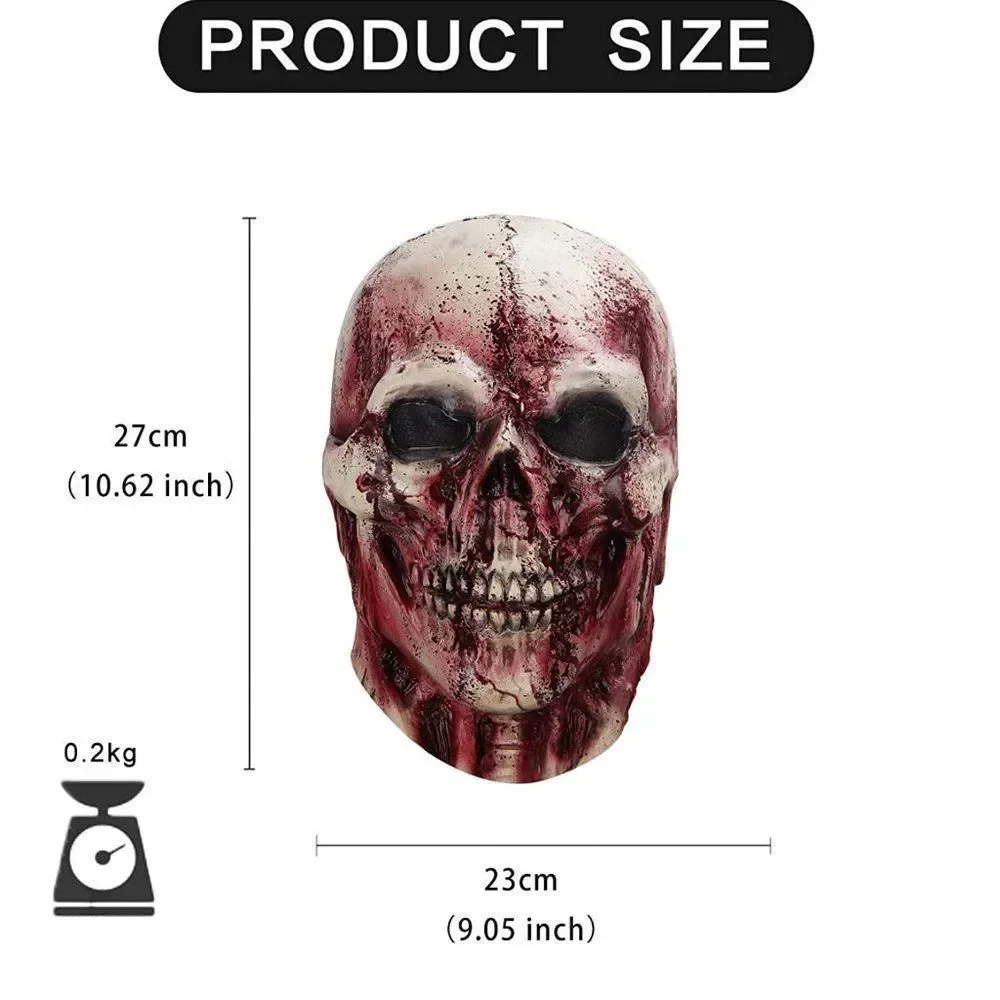Scary Mask Cosplay++Zombie Costume Skull Head, C